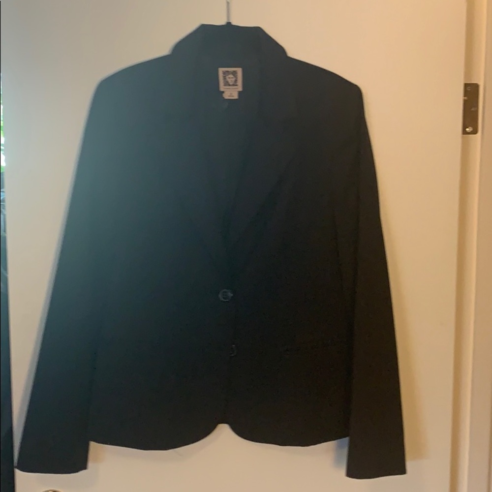 Black Anne Klein Two Button Blazer
